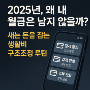 새는 돈을 잡는 생활비 구조조정 루틴