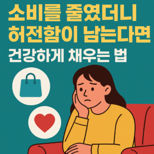 소비는 줄였는데 외롭다면